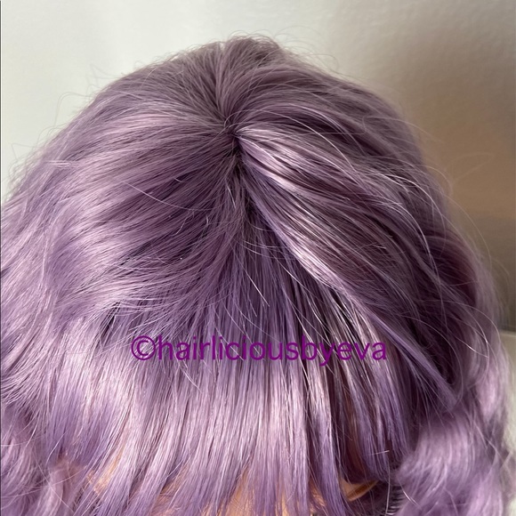 Wig with bangs purple - Picture 4 of 6